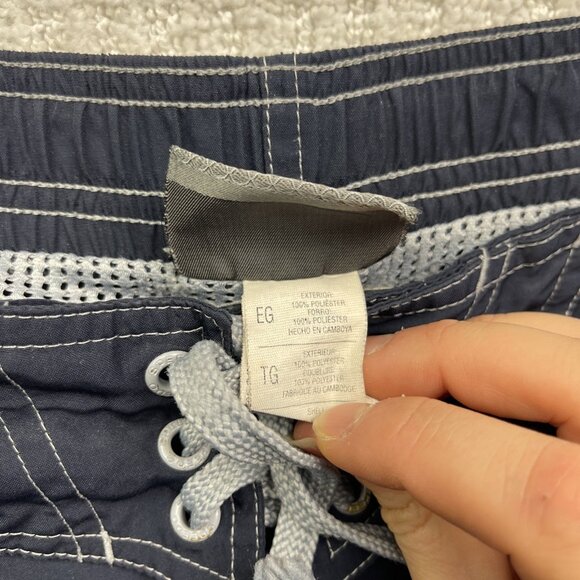 Y2K Men’s Speedo Blue / Grey Swimming Trunks Board Shorts Lined Size XL - Picture 7 of 13